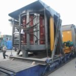 Induction furnace waiting to be shipped