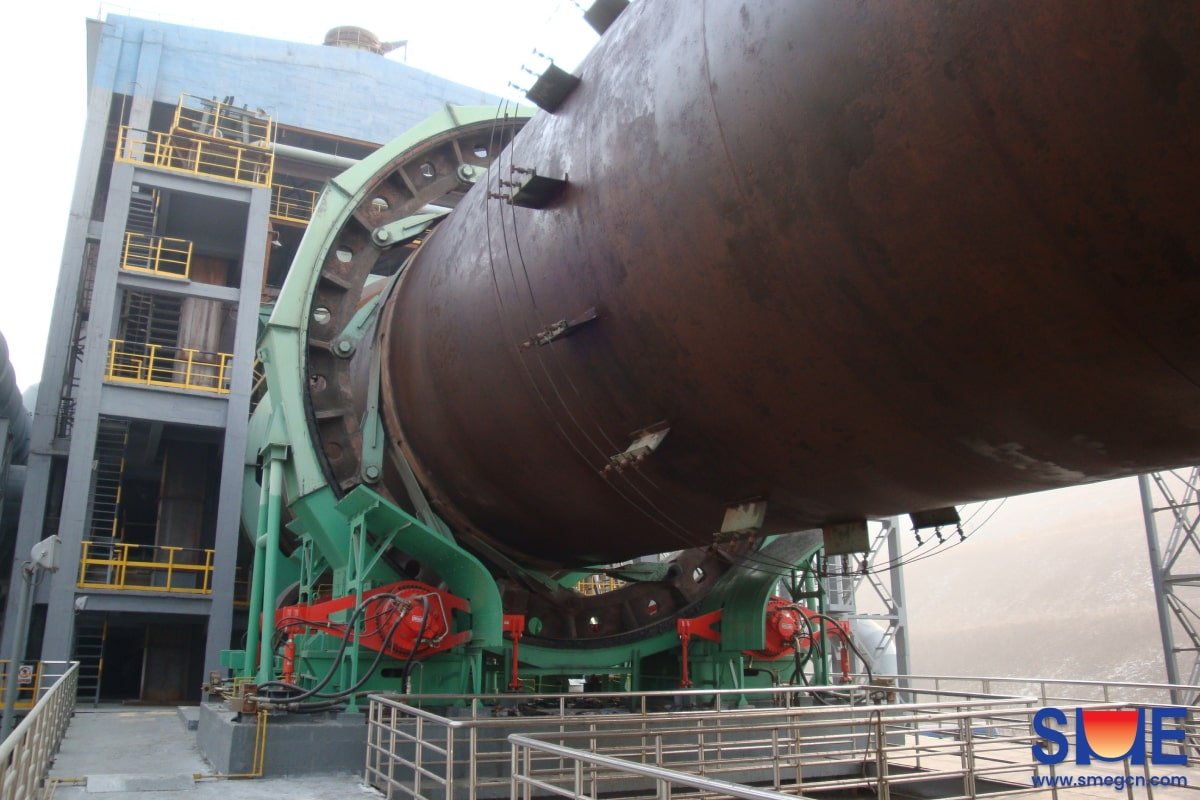 Closer look of Rotary Kiln in DRI Production Plant