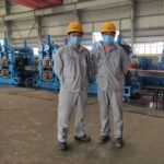 SME workers wearing masks at the production site of Ethiopia 270,000 TPA Rebar & Wire Rod Plant