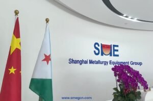 SME office lobby with National Flag of China and Djibouti